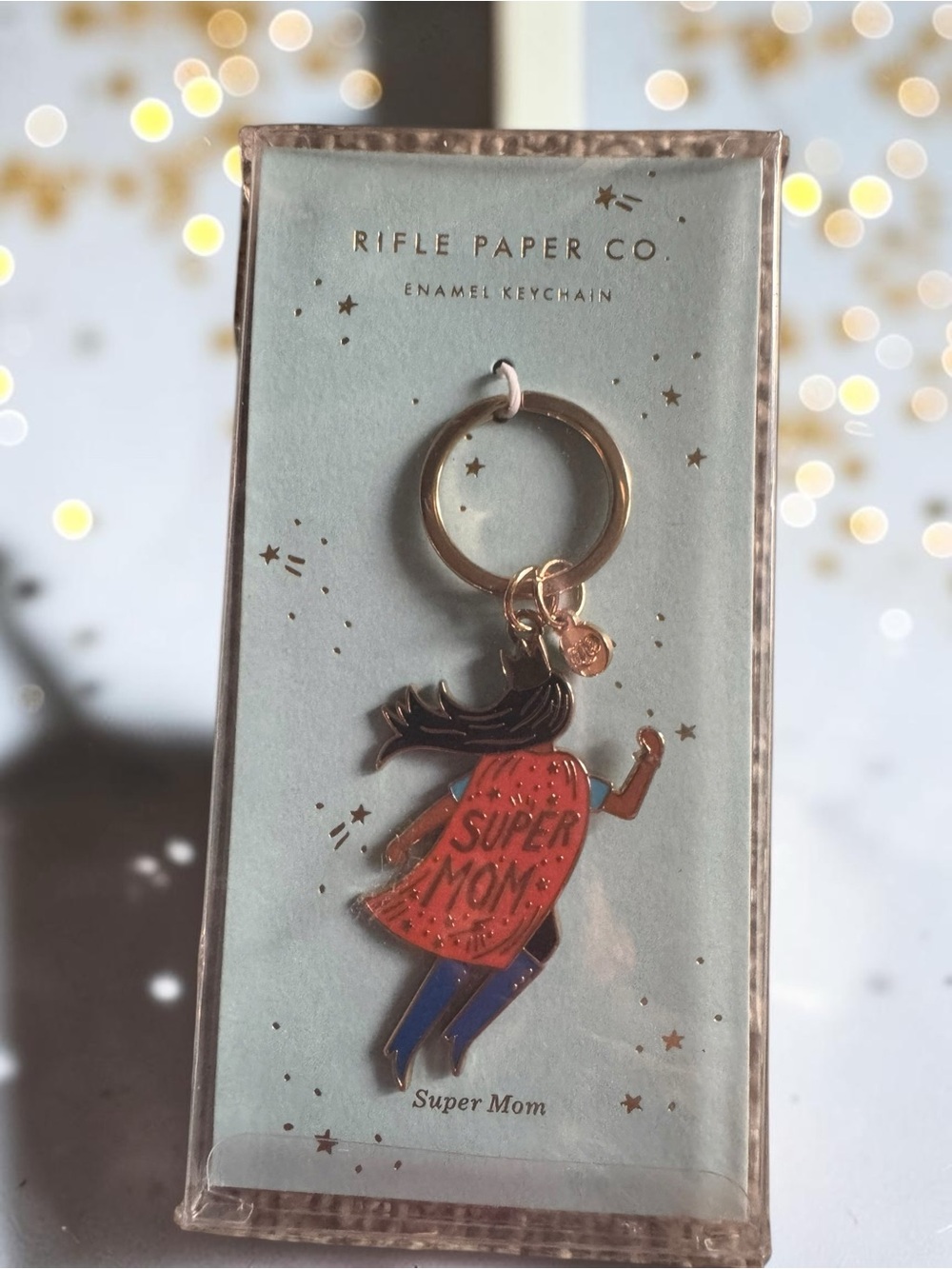 Rifle Paper Co. Super Mom Enamel Keychain - NEW